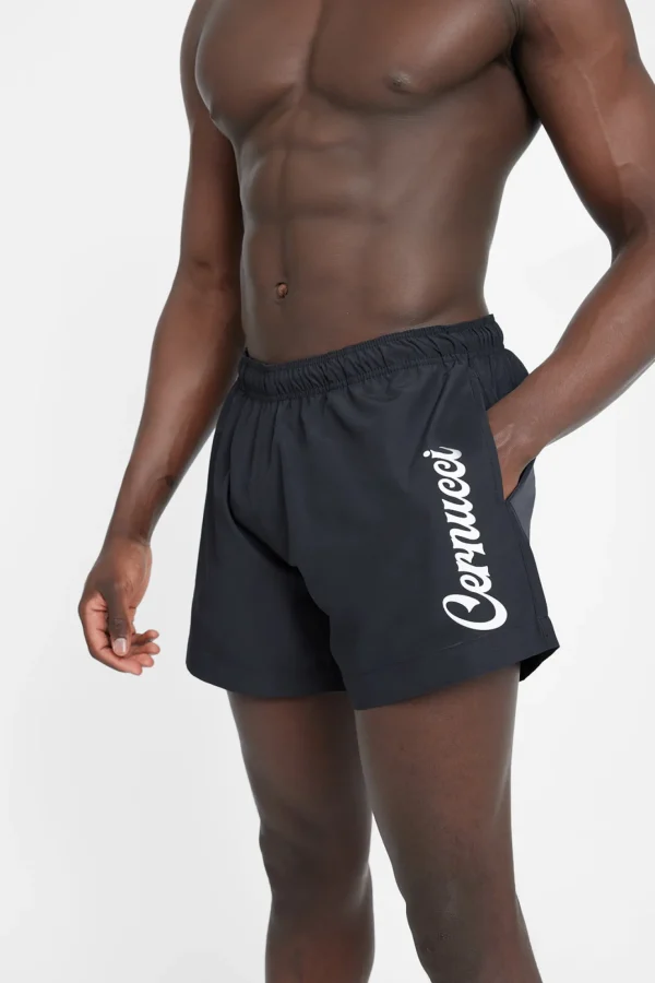 Cernucci Logo Swim Shorts - Black