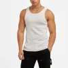 Cernucci Muscle Fit Ribbed Vest - White