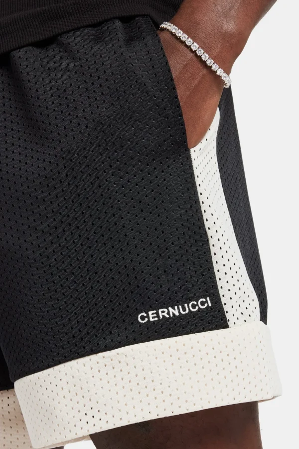 Cernucci Panel Mesh Short - Black