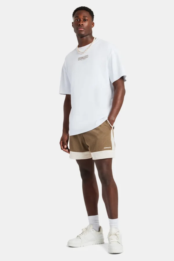 Cernucci Panel Mesh Short - Taupe