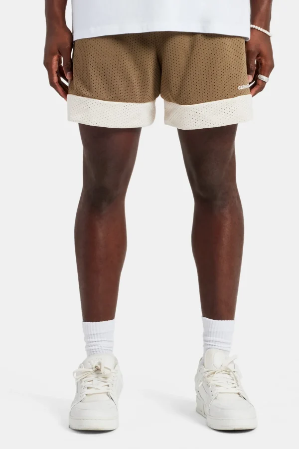 Cernucci Panel Mesh Short - Taupe