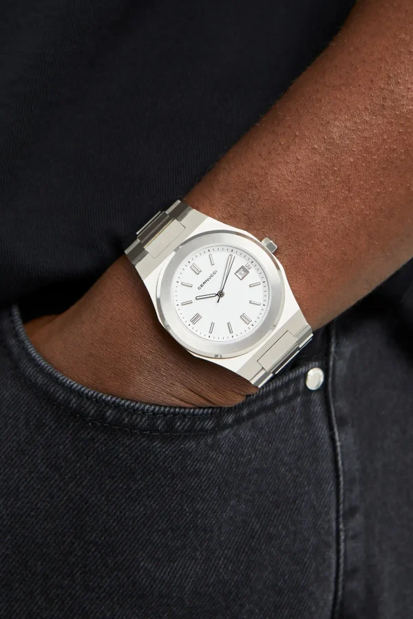 Cernucci Polished Watch - White