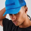 Cernucci Script Mesh Trucker - Blue