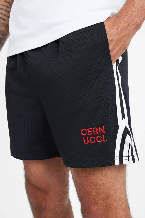 Cernucci Text Mesh Short - Black