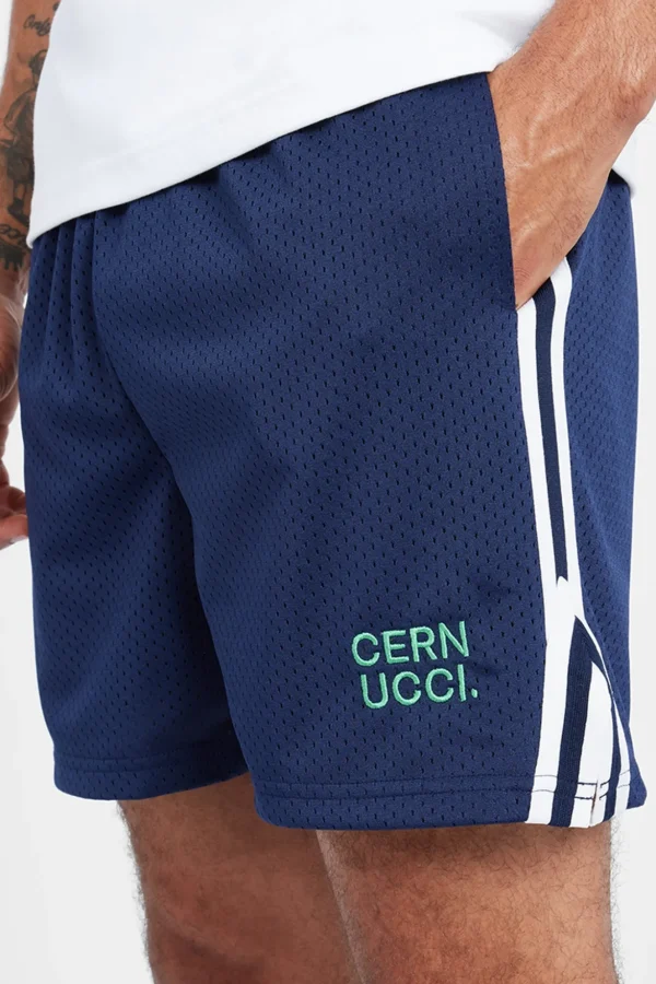 Cernucci Text Mesh Short - Navy