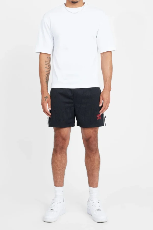 Cernucci Text Mesh Short - Black