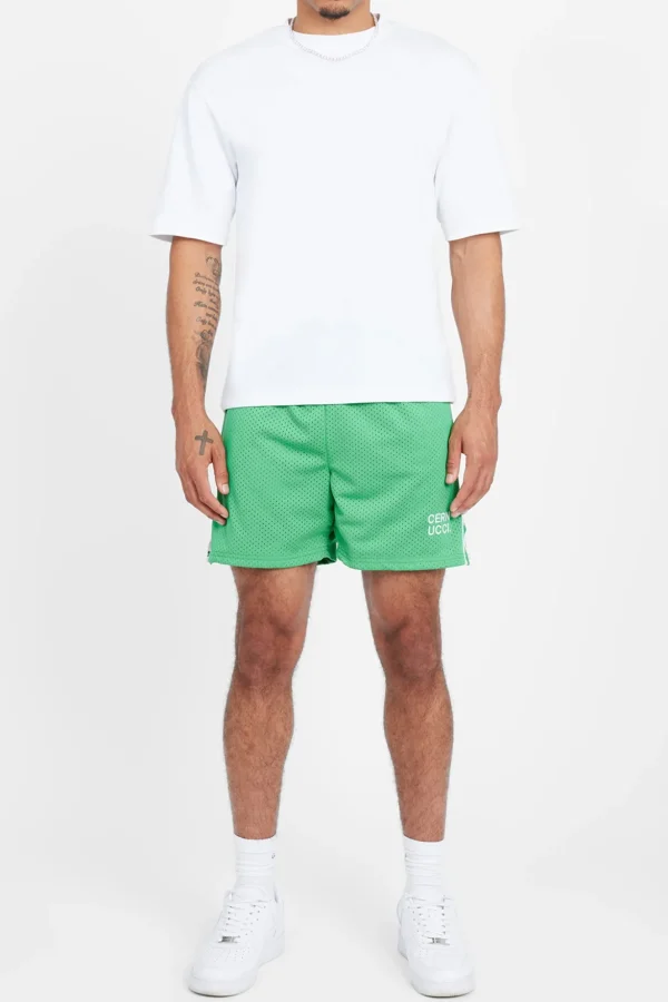 Cernucci Text Mesh Short - Green