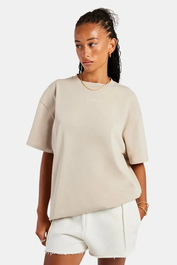 Cernucci Tonal Oversized T-Shirt - Stone