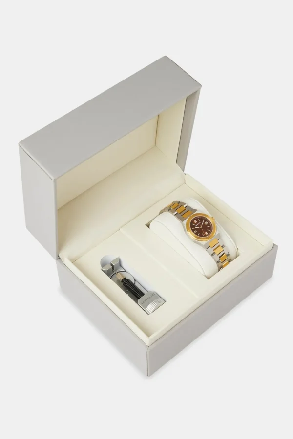 Cernucci Two Tone Watch - Silver