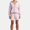 Cernucci Zip Through Hoodie & Short Set  - Pink