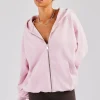 Cernucci Zip Through Hoodie - Pink