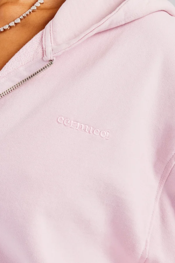 Cernucci Zip Through Hoodie - Pink