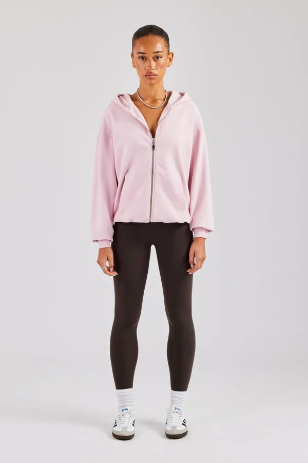 Cernucci Zip Through Hoodie - Pink