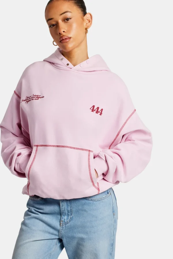 Cherub Print Hoodie - Bubblegum