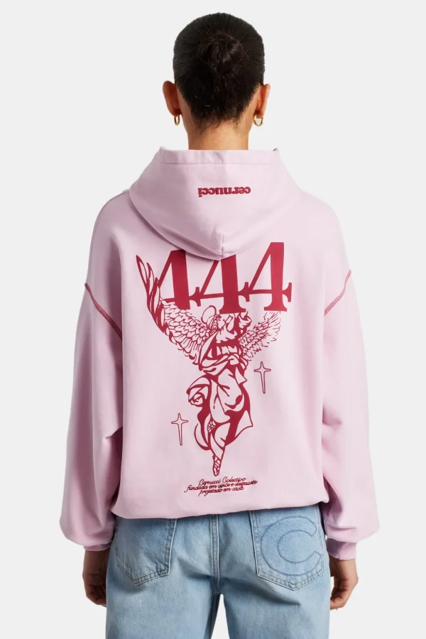 Cherub Print Hoodie - Bubblegum