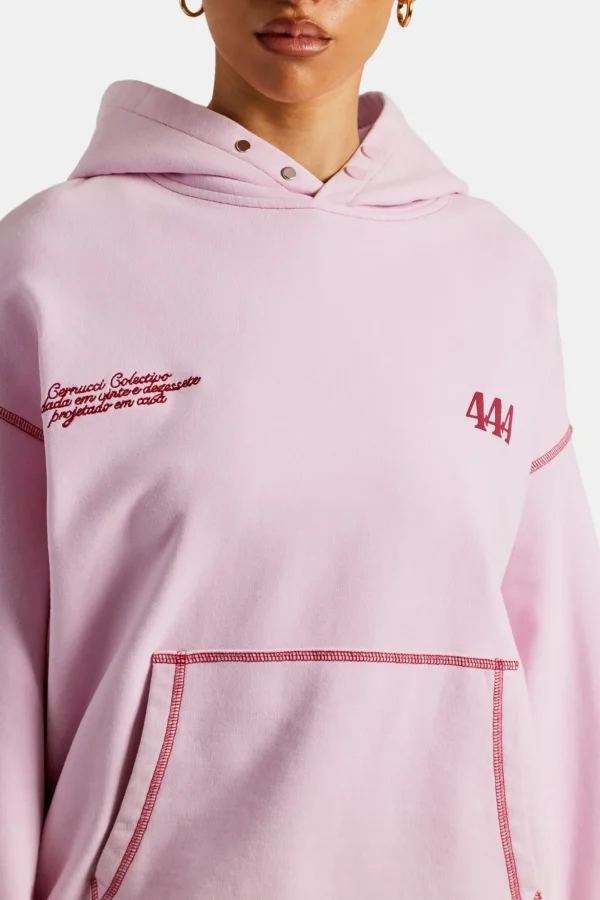 Cherub Print Hoodie - Bubblegum