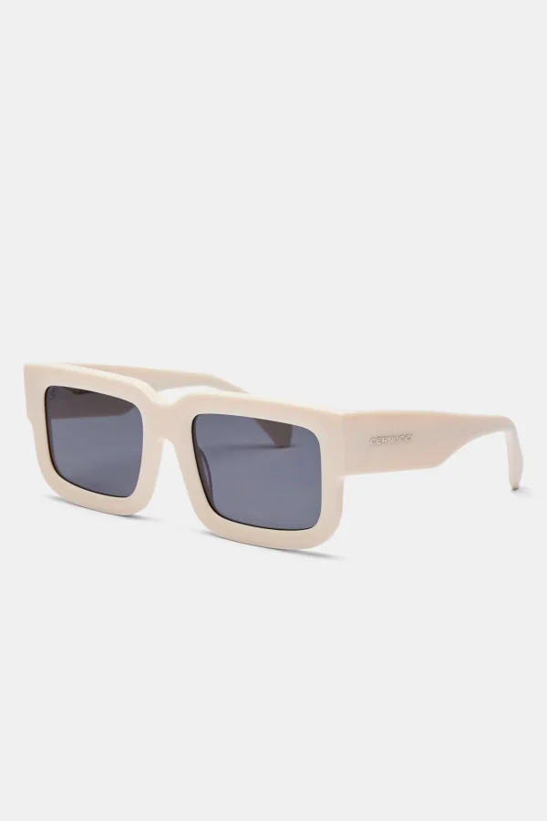 Chunky Acetate Sunglasses - Ecru