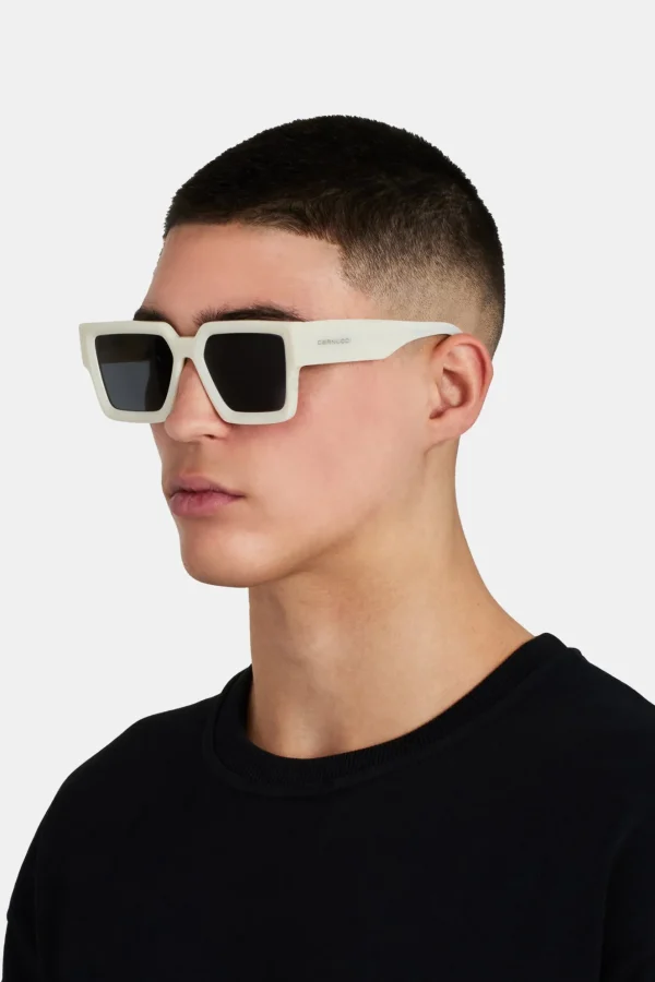 Chunky Acetate Sunglasses - Ecru