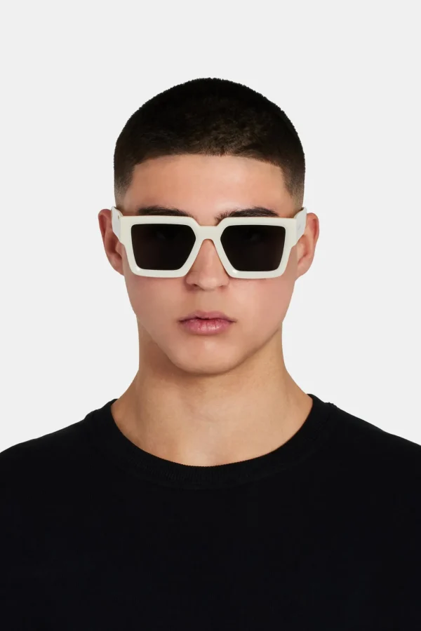 Chunky Acetate Sunglasses - Ecru