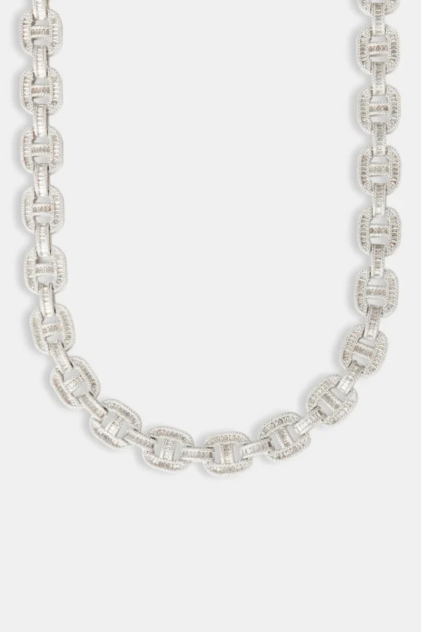 Chunky Iced Baguette Link Chain - 14mm