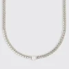 Clear Heart Cuban Chain - 5mm - White