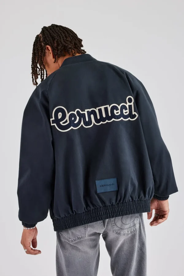 CN Twill Bomber Jacket - Navy