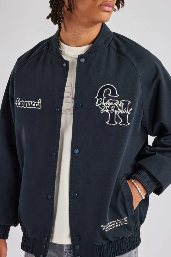 CN Twill Bomber Jacket - Navy