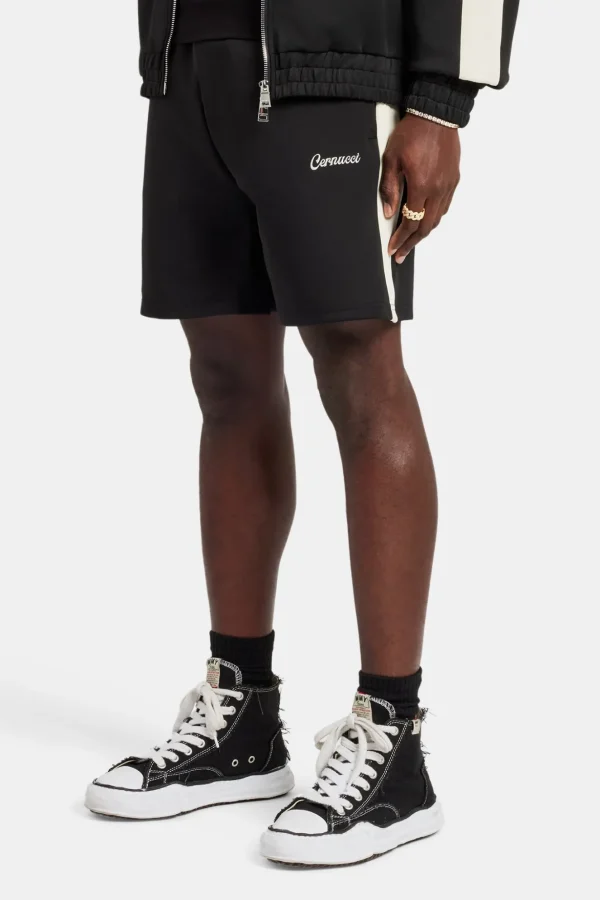 Contrast Panel Shorts - Black