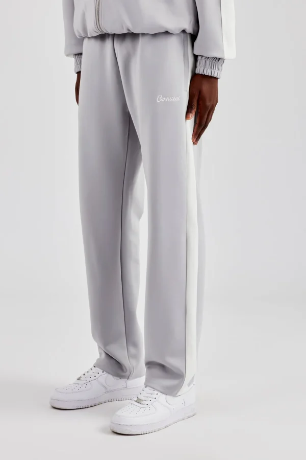 Contrast Panel Track Pant - Grey