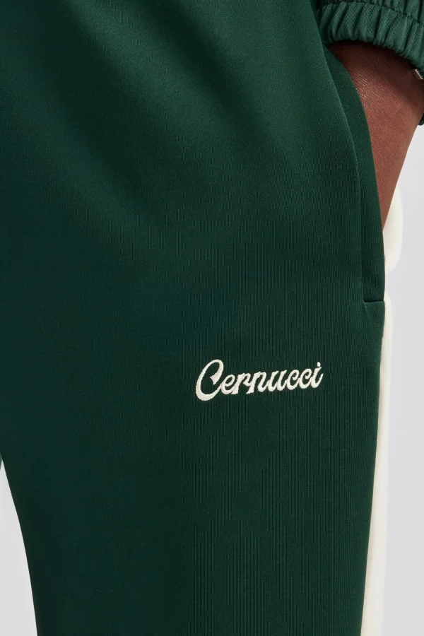 Contrast Panel Tracksuit - Forest Green