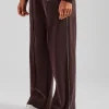 Contrast Stitch Pearl Jogger - Chocolate