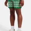 Crochet Knitted Embroidered Short - Green