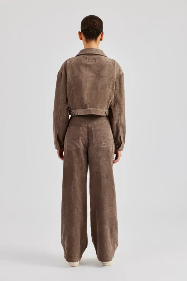 Cropped Cord Jacket & Trouser - Taupe