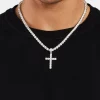 925 Cross Pendant - White