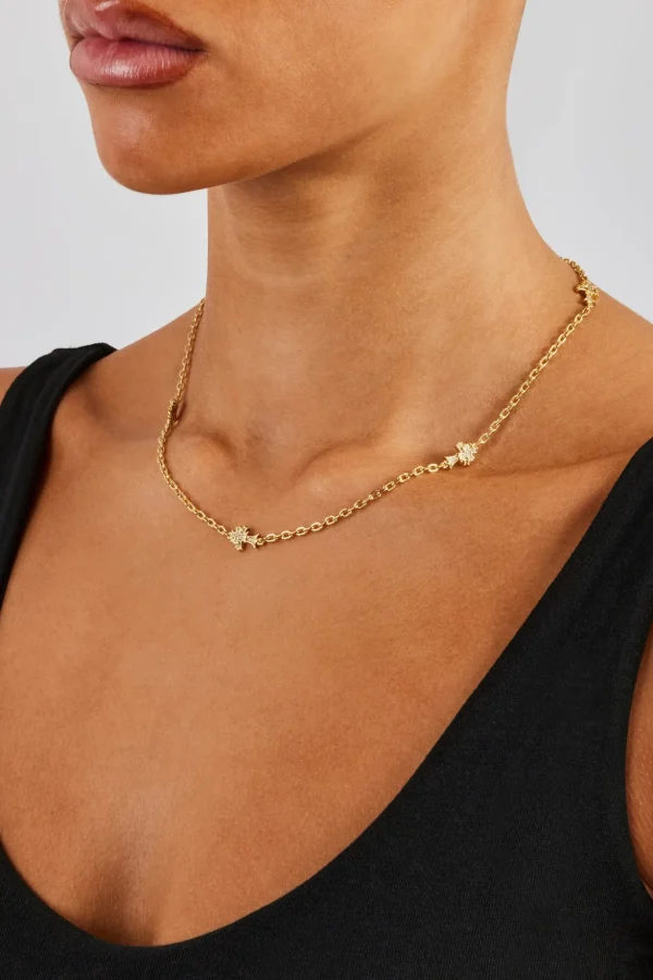 Cross Thin Link Chain - 2.5mm - Gold