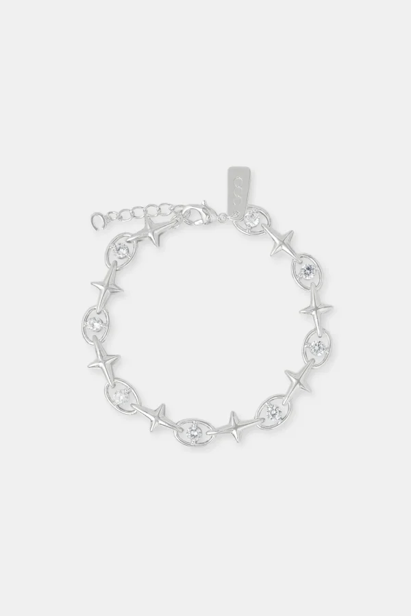 Cz Circle Link Bracelet - 10mm