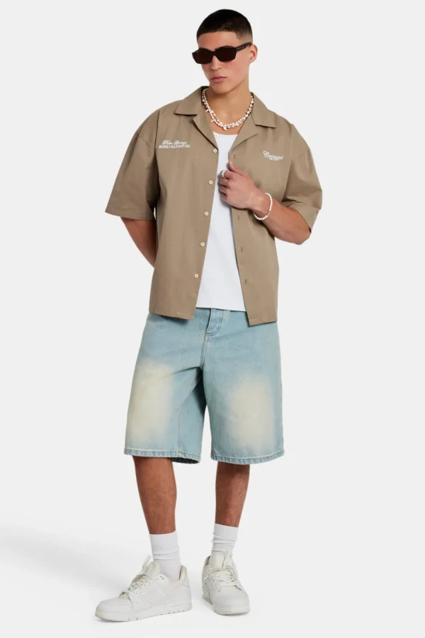 Denim Bermuda Jorts - Bleach Wash