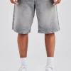 Denim Bermuda Jorts - Washed Grey