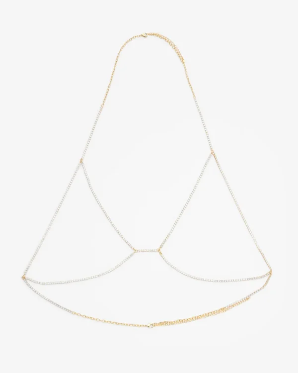 Diamante Body Chain - Gold