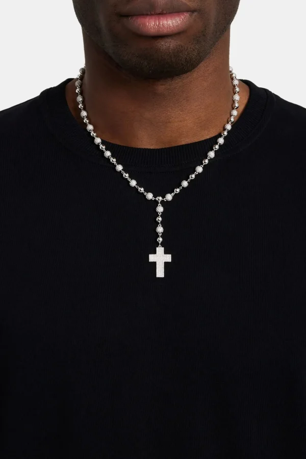 Drop Cross Ice Ball Chain