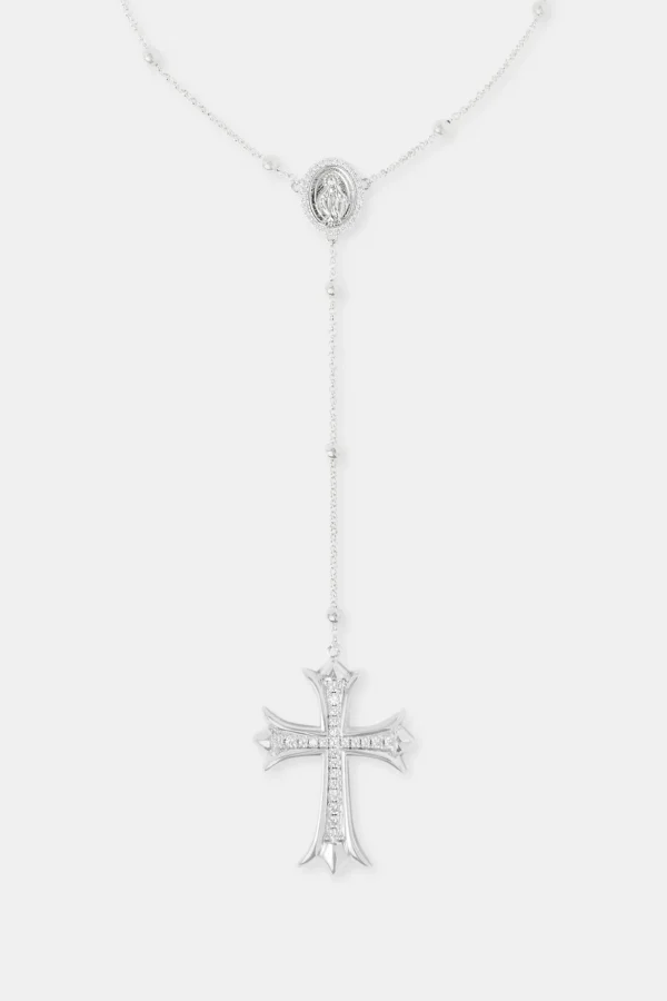 Drop Pendant Cross Necklace - 40mm