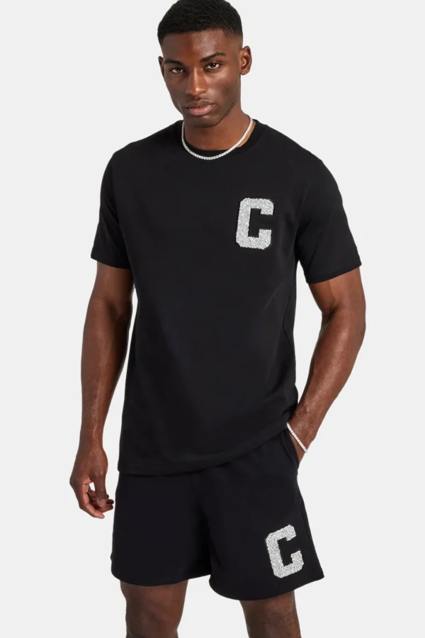 Embellished C T-Shirt - Black