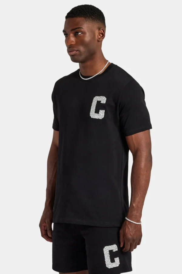 Embellished C T-Shirt - Black