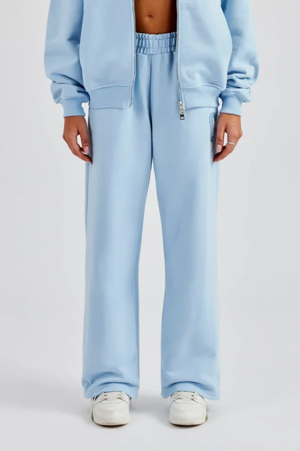 Embroidered C Jogger - Baby Blue