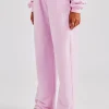 Embroidered C Jogger - Pink