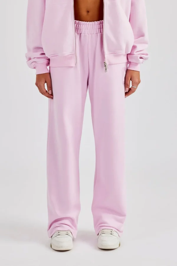 Embroidered C Jogger - Pink