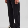 Exposed Seam Straight Leg Jogger - Black