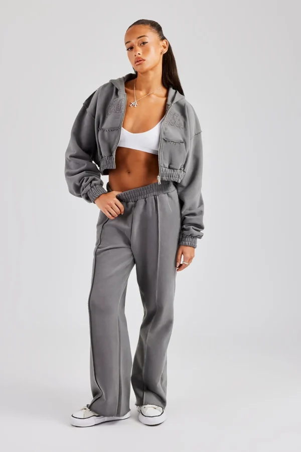 Exposed Seam Tracksuit - Charcoal