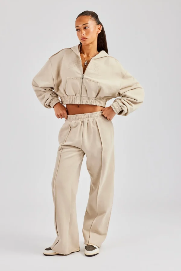 Exposed Seam Tracksuit - Stone