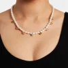 Freshwater Pearl Drop Gem Necklace